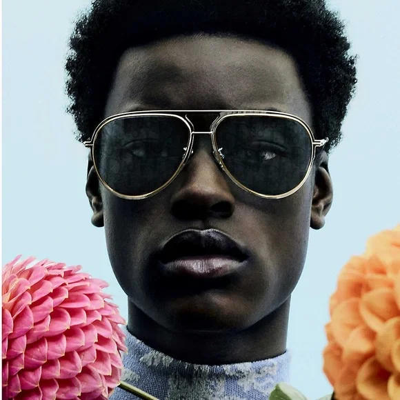 New Dior DIORESSENTIAL A2U F0A8 Silver Monogram Lens Aviator Sunglasses - Picture 5 of 9